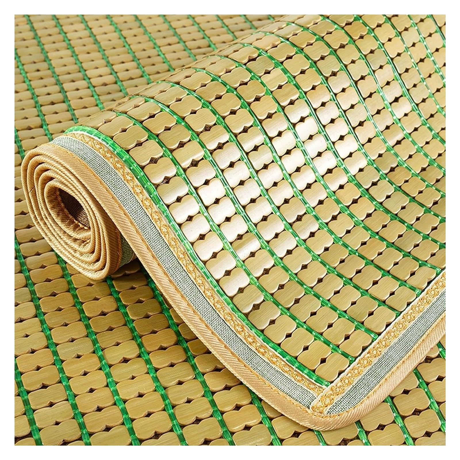 JYBNBBE Mat for Bed Bamboo Cooling Cushion Mat Summer Sleeping Pad Foldable Mattress Refreshing Anti-Slip Summer (A 1.8 * 2m)