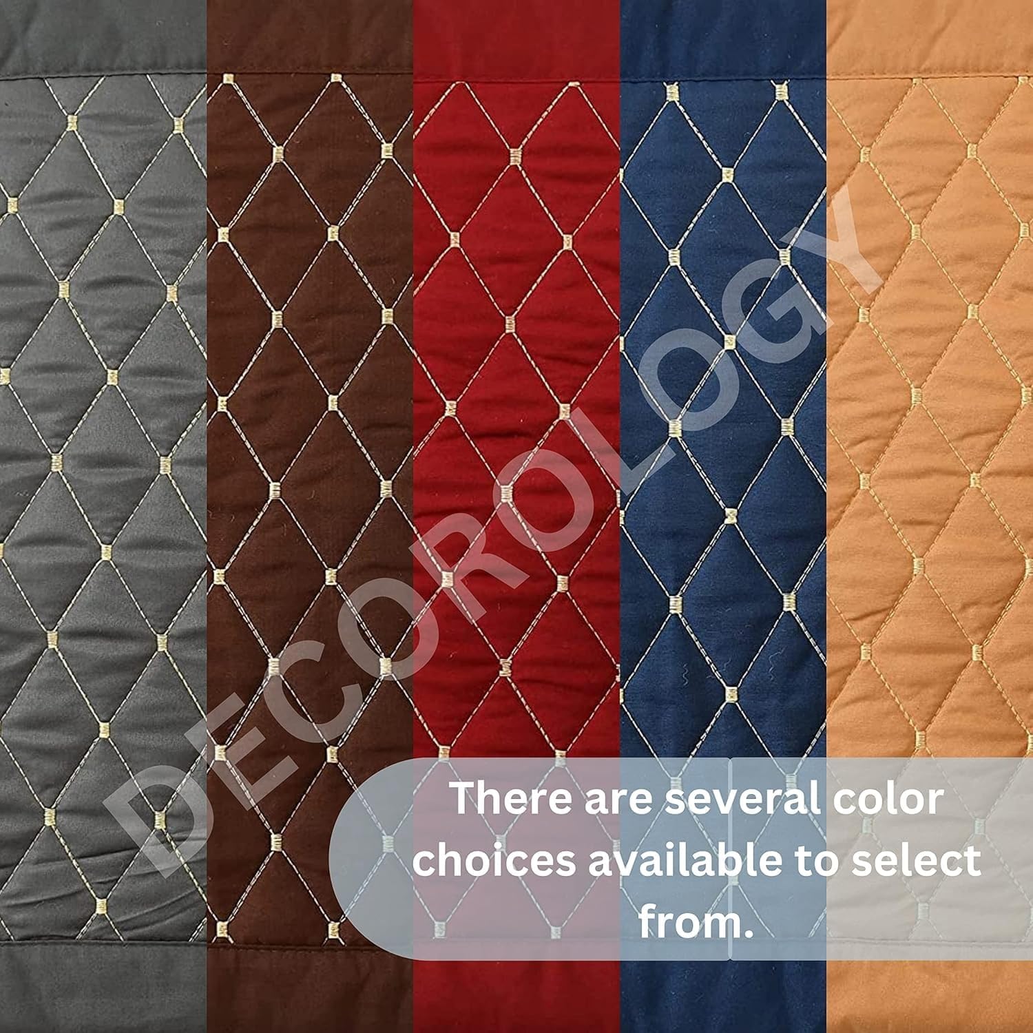 Achyuta creation Multicolour Dupion Silk Quilted Bed Runner 18×95 Inches with 2 nos Cushion Covers 16×16 Inches (Multicolour-3) 1