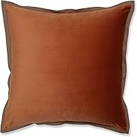 Vista 9 de Pillow Perfect Almohada de terciopelo para interiores, 18 x 18 pulgadas, color negro