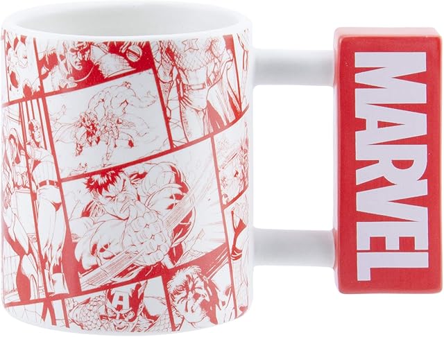 Paladone Marvel Logo Shaped Mug - Officially Licensed Merchandise, Multicolor, PP7977MC