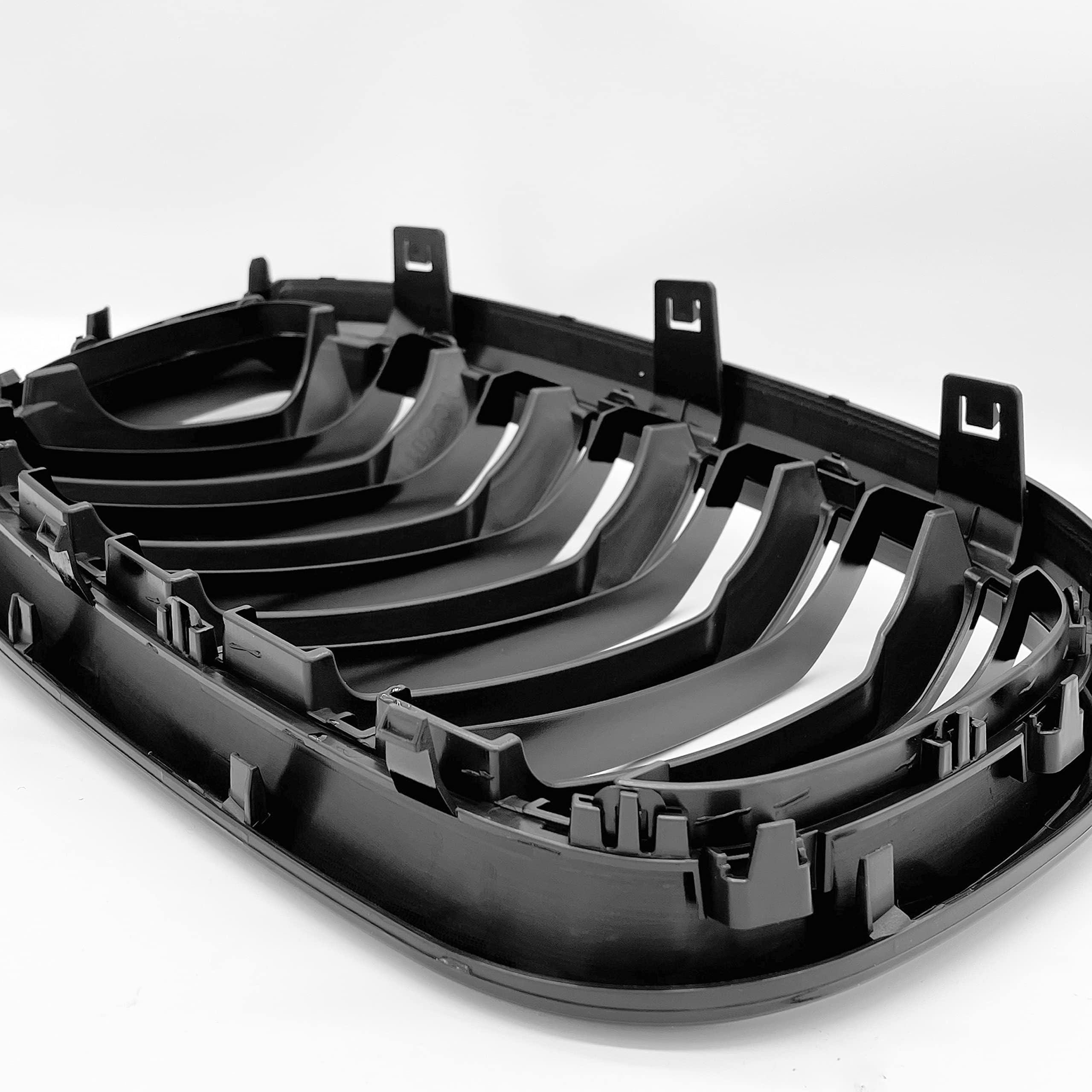 G01 Nieren Schwarz Kühlergrill für BMW X3 G01 2018-2021 X4 G02 2019-2021 Schwarzer Glanz Doppelsteg Nieren aus ABS Material
