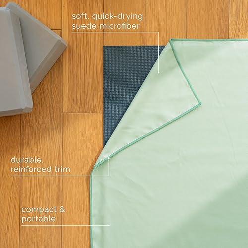 Miniatura 2 de S&T INC. Toalla de microfibra para esterilla de yoga, toalla de secado rápido, suave y absorbente para gimnasio, pilates y esterilla de yoga Verde