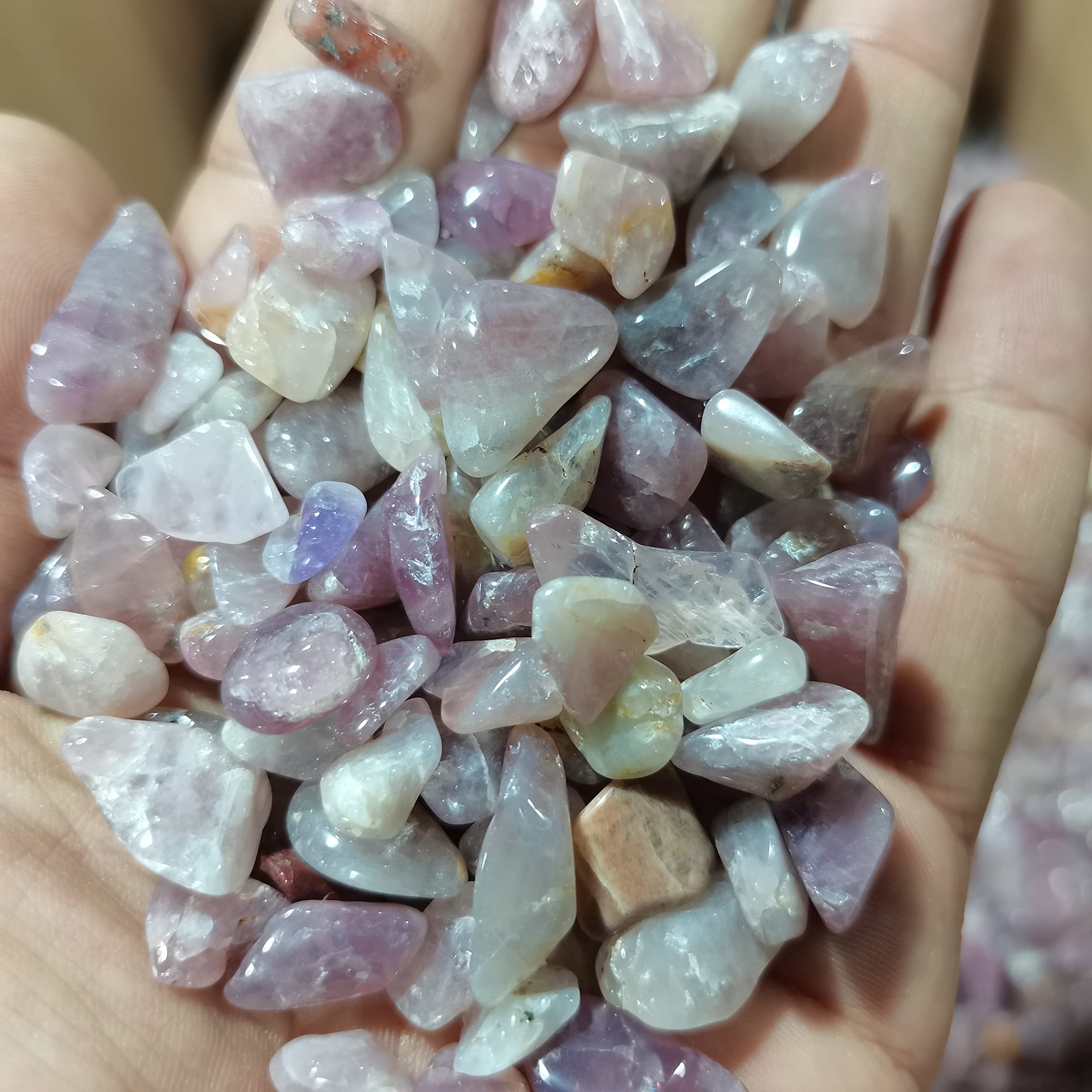 Grava Decorativa para acuarios, Piedra triturada Duobao de Mica Morada Reiki for decoración de acuarios y Jardines. Pesos múltiples.(300g)
