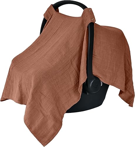 Miniatura 10 de Funda de asiento de automóvil para bebé, algodón orgánico, fundas de asiento de automóvil, funda de asiento de automóvil, toldo para asiento de Gris