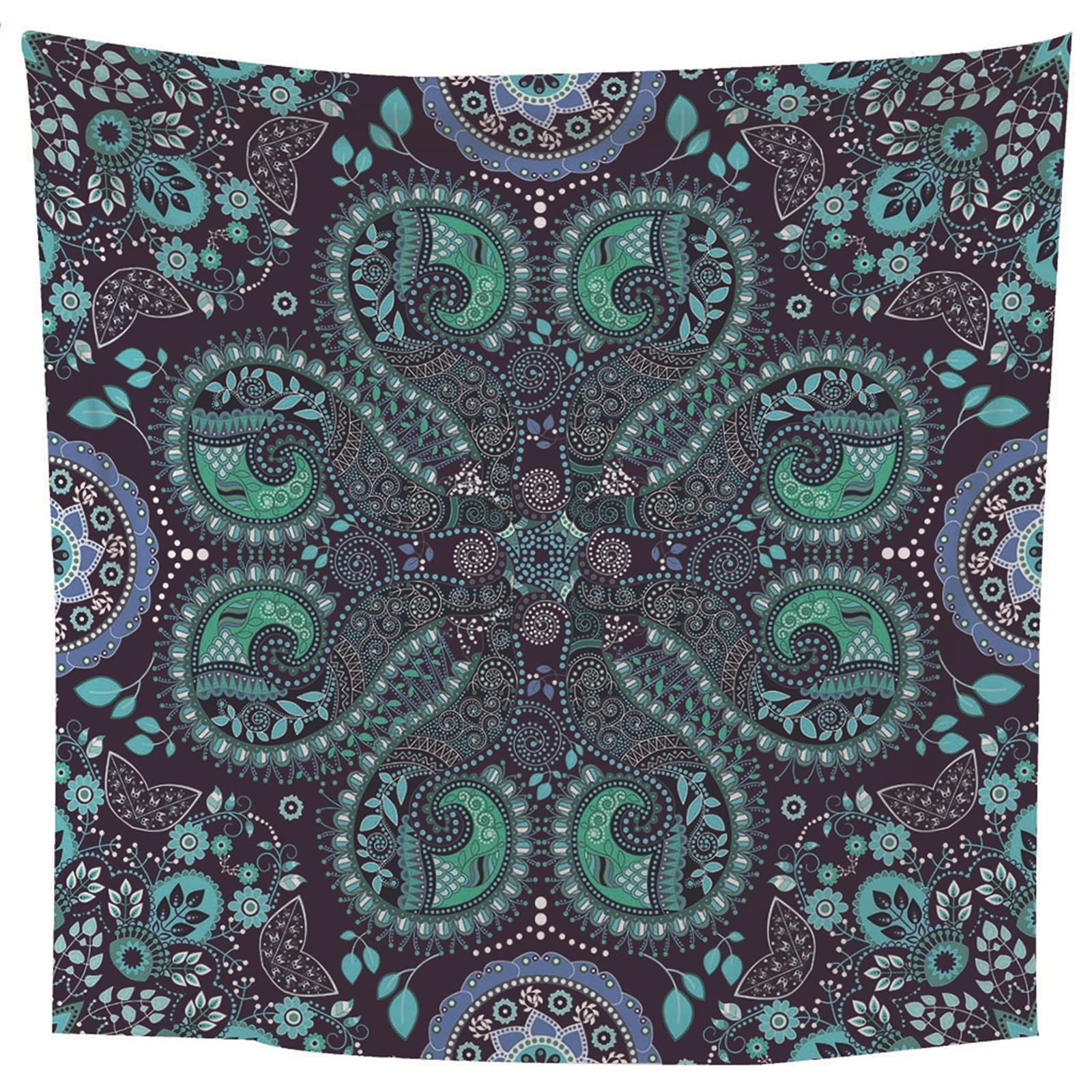 Aeici Tapices Pared, Tela Pared Playa Bordado Vintage Tapiz Pared Wall Hanging, Bedsheet(200X200Cm)