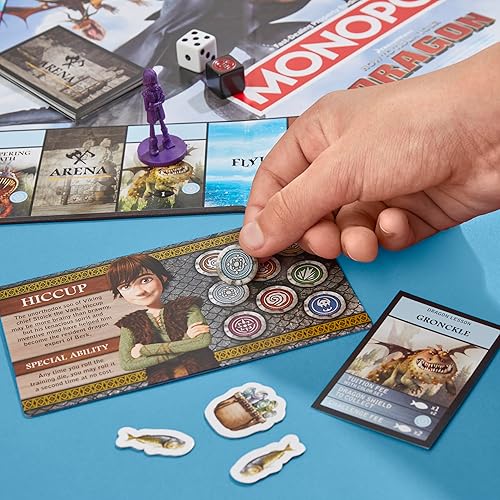 Miniatura 9 de Monopoly DreamWorks - Juego de mesa How to Train Your Dragon Edition  A partir de 8 años  2 a 4 jugadores  45 minutos  Divertidos juegos familiares