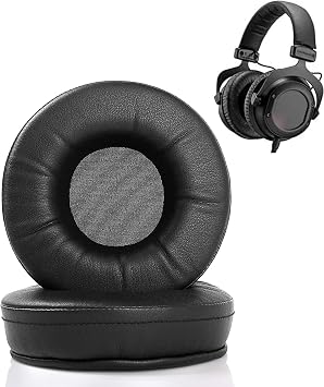 Professional Replacement Earpads Cushion Compatible with Beyerdynamic Custom One Pro Plus Headphone Ear Pads with Skin-Friendly Leather and Memory Foam