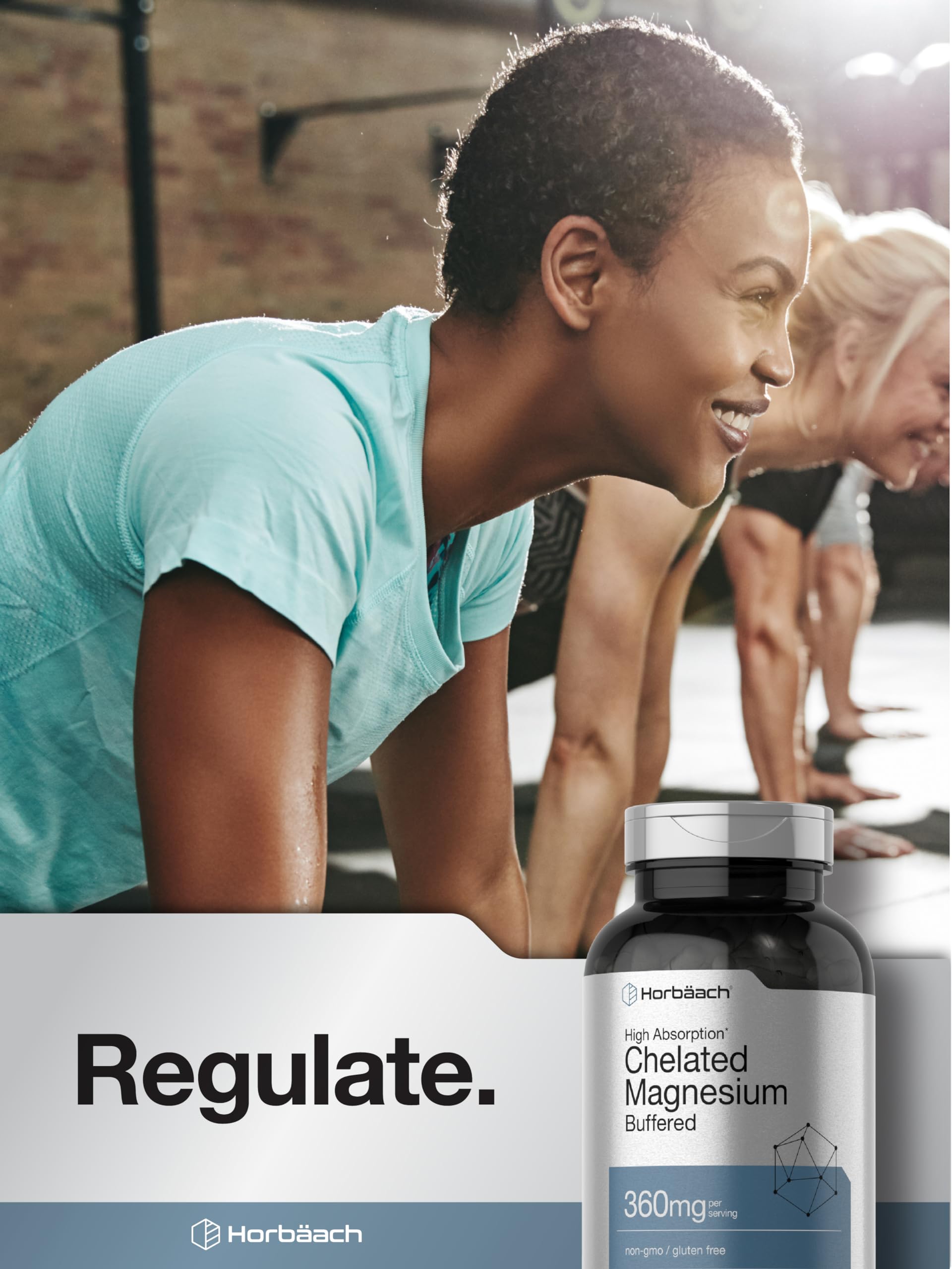 Horbäach Chelated Magnesium | 360mg | 240 Capsules — Amazon image 7