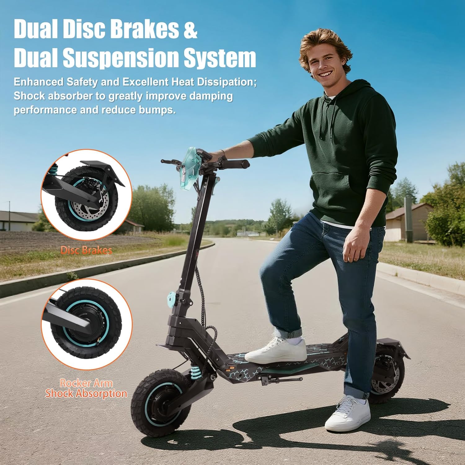 Dual Disc Brakes & Dual Suspension System