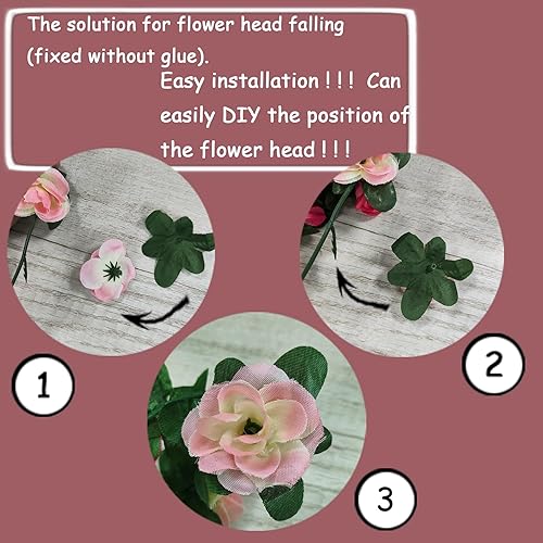 Miniatura 4 de Guirnalda de flores blancas artificiales de 41 pies, guirnalda de flores blancas para boda, guirnalda de flores artificiales para decoración de