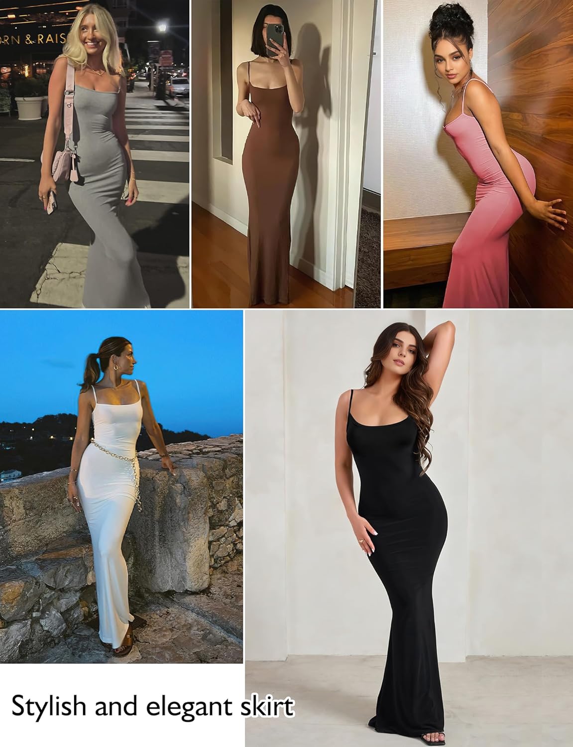 Buauty Womens Summer Dress Bodycon Maxi Dress Sleeveless Casual Long Dresses 2026 Spaghetti Strap Slip Elegant Evening Party - Image 6