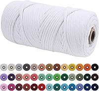 Vista 158 de JeogYong Cordón de macramé de un solo hilo 1mm x 426 yardas (1279 pies) Cuerda de algodón suave Hilo de macramé de 1 mm, suministros de macramé