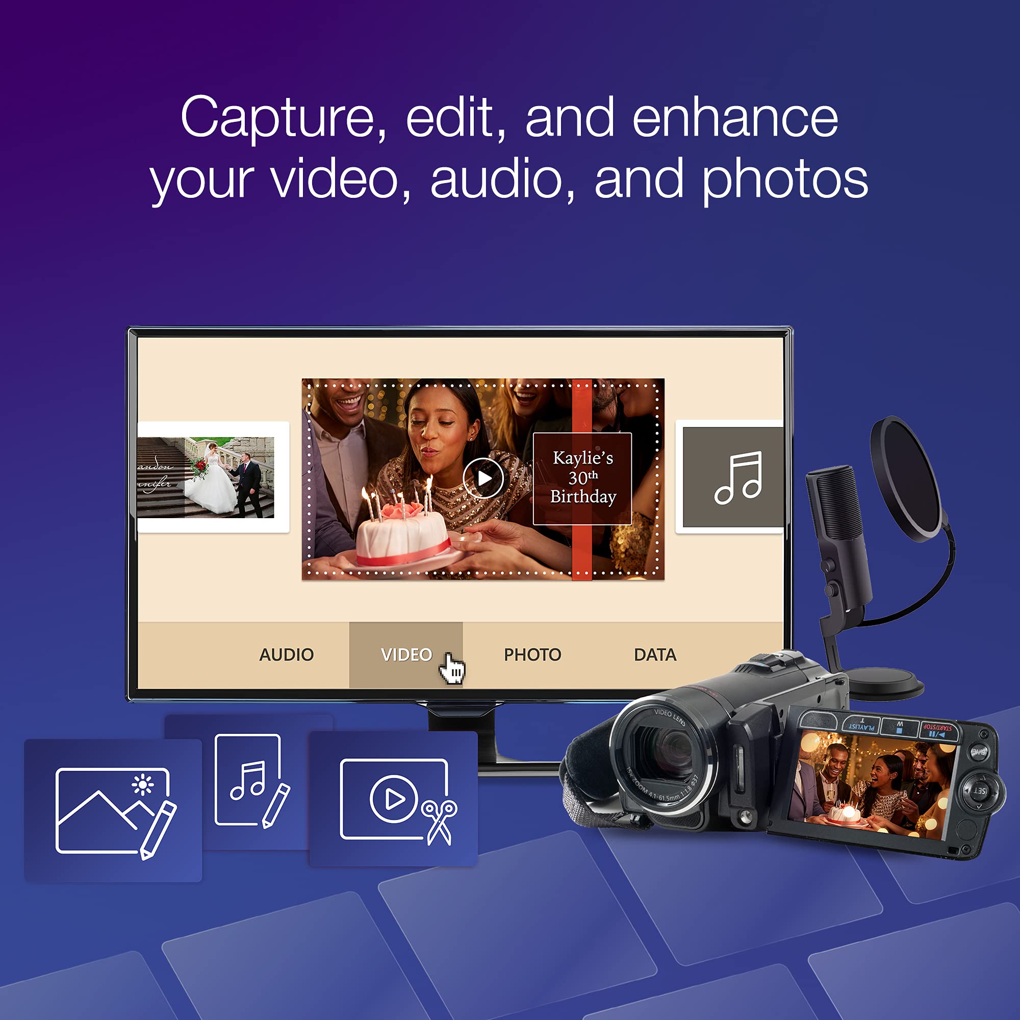 Roxio Creator NXT Pro 9 | Suite multimedia + editor de fotos y software de grabación de discos CD/DVD [disco PC]