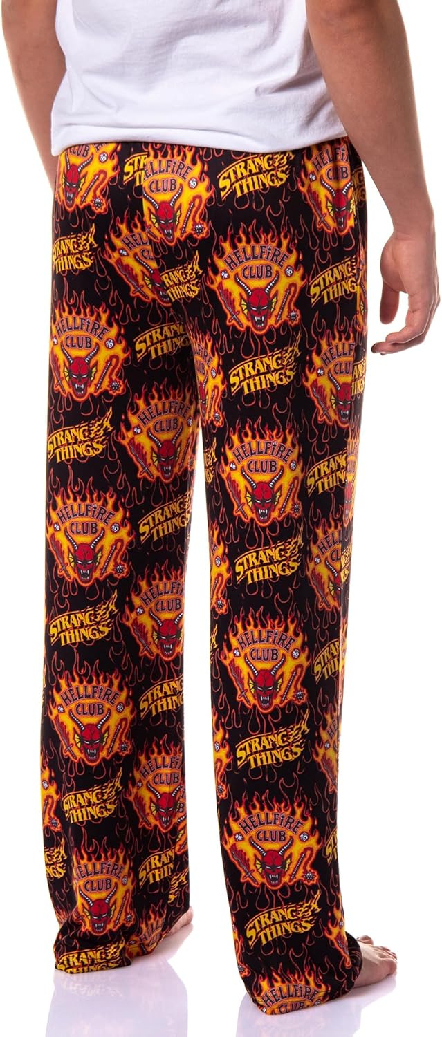 Mad Engine Stranger Things Pants Men's Hellfire Club Adult Lounge Sleep Pajamas (Medium) - Image 4