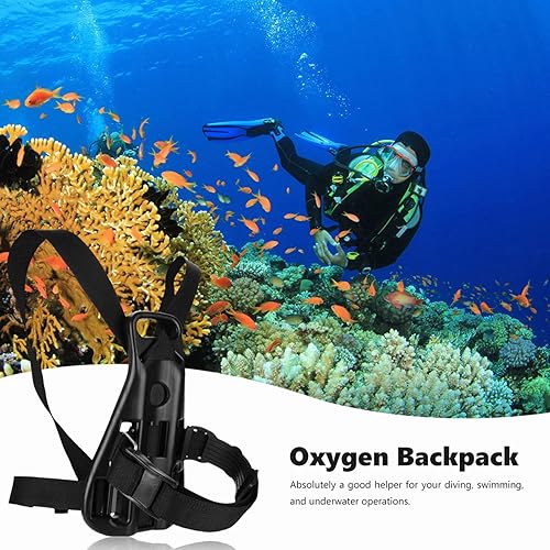 Miniatura 6 de VGEBY Soporte de botella de oxígeno con correa ajustable, diseño antideslizante estable de mochila de buceo para bajo el agua con uso práctico