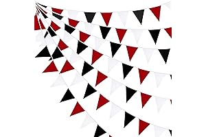 Red Black White Banner Halloween Party Decorations
