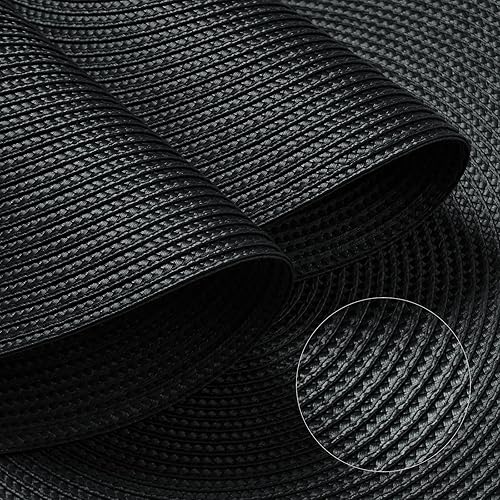 Miniatura 3 de FunWheat Juego de 4 manteles individuales redondos trenzados para mesas de comedor, tejidos, lavables, antideslizantes, pequeños de 13 pulgadas (S