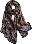 Womens 100% Large Mulberry Silk Scarf Long Satin Scarf Fashion Designer Scarf Lightweight Wraps