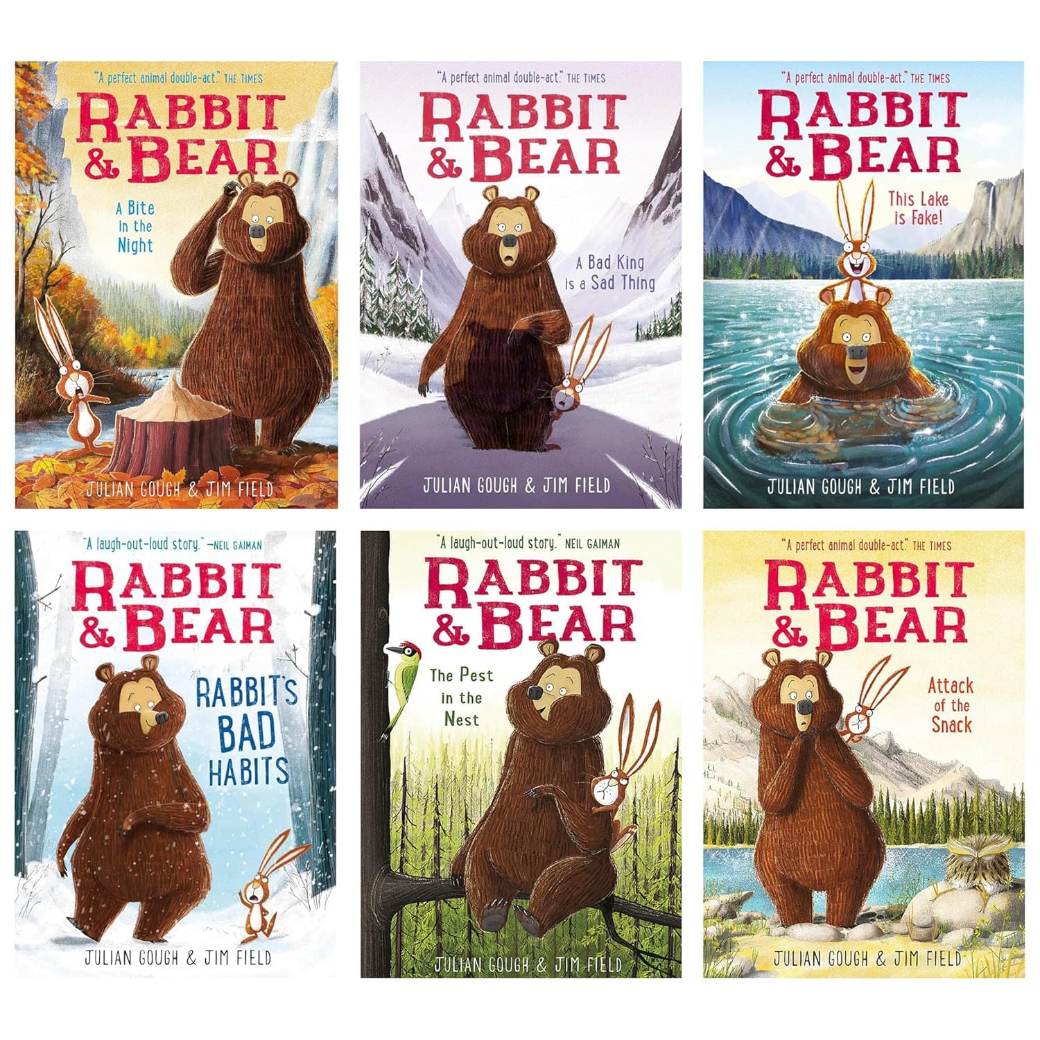 The Rabbit and Bear Collection 6 Books Set (This Lake is Fake!, Rabbit's Bad Habits, The Pest in the Nest, Attack of the Snack, A Bite in the Night &