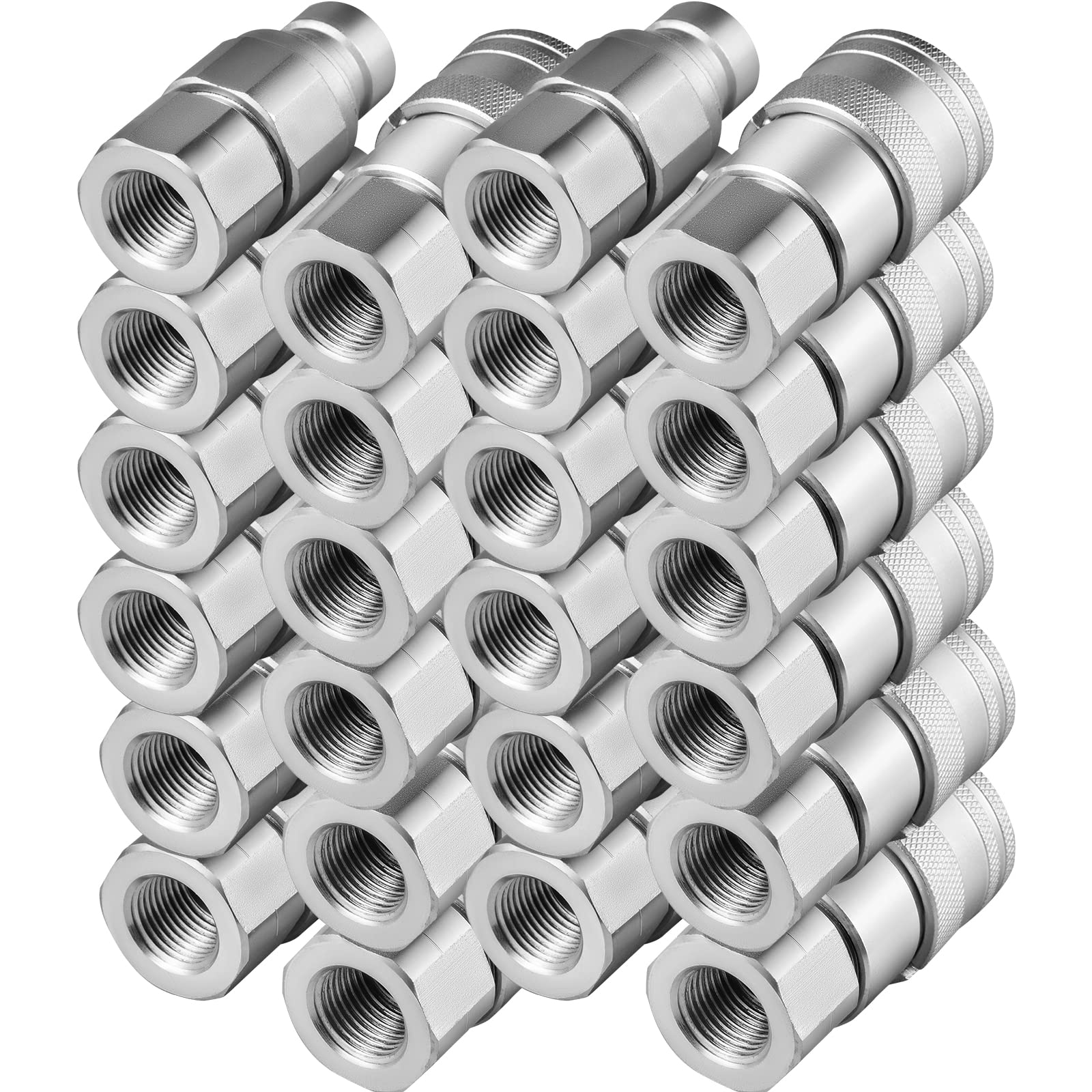 VEVOR Acoplador hidráulico Rápido 1/2" NPT - 2 Pares, 27.6 MPa - Acoplamiento hidráulico