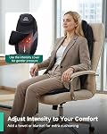 Snailax Shiatsu Back Massager with Heat, Kneading Massage Cushion for Full Back, Deep Tissue Chair Massager for Home Office Use, Birthday Gifts for Women Men