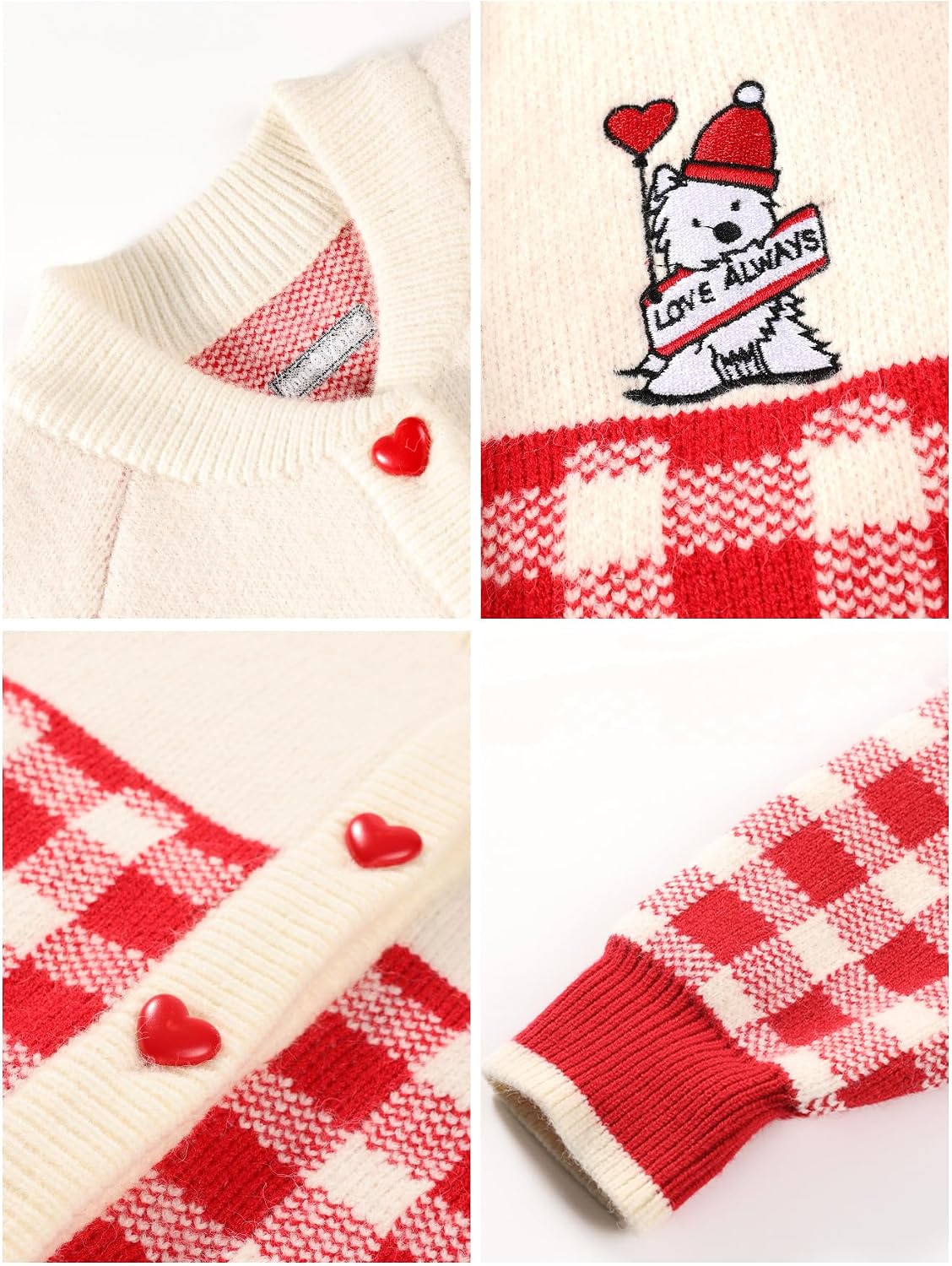 Girls Christmas Sweater Cardigan Jacket,6-16 Years Winter Outwear Coat Thickened Warm Top
