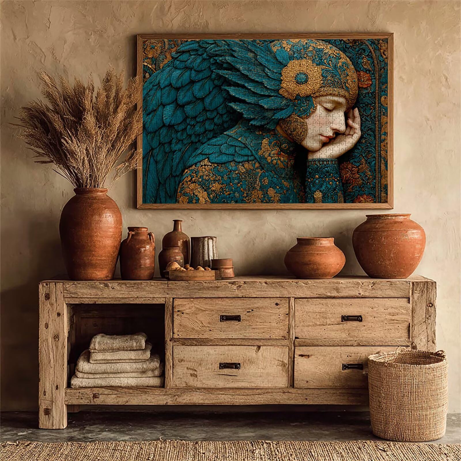 Puzzle 2000 elementów dla dorosłych pióra, drewniane puzzle, 99 x 70 cm, dla mężczyzn, kobiet, starszych seniorów, części ściśle do siebie pasują, dekompresja, dekoracja ścienna, prezenty dla