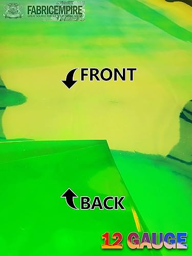 Miniatura 5 de Tela metálica de calibre 12 transparente con holograma de vinilo de plástico de 38 pulgadas de ancho vendido por The Yard (verde)