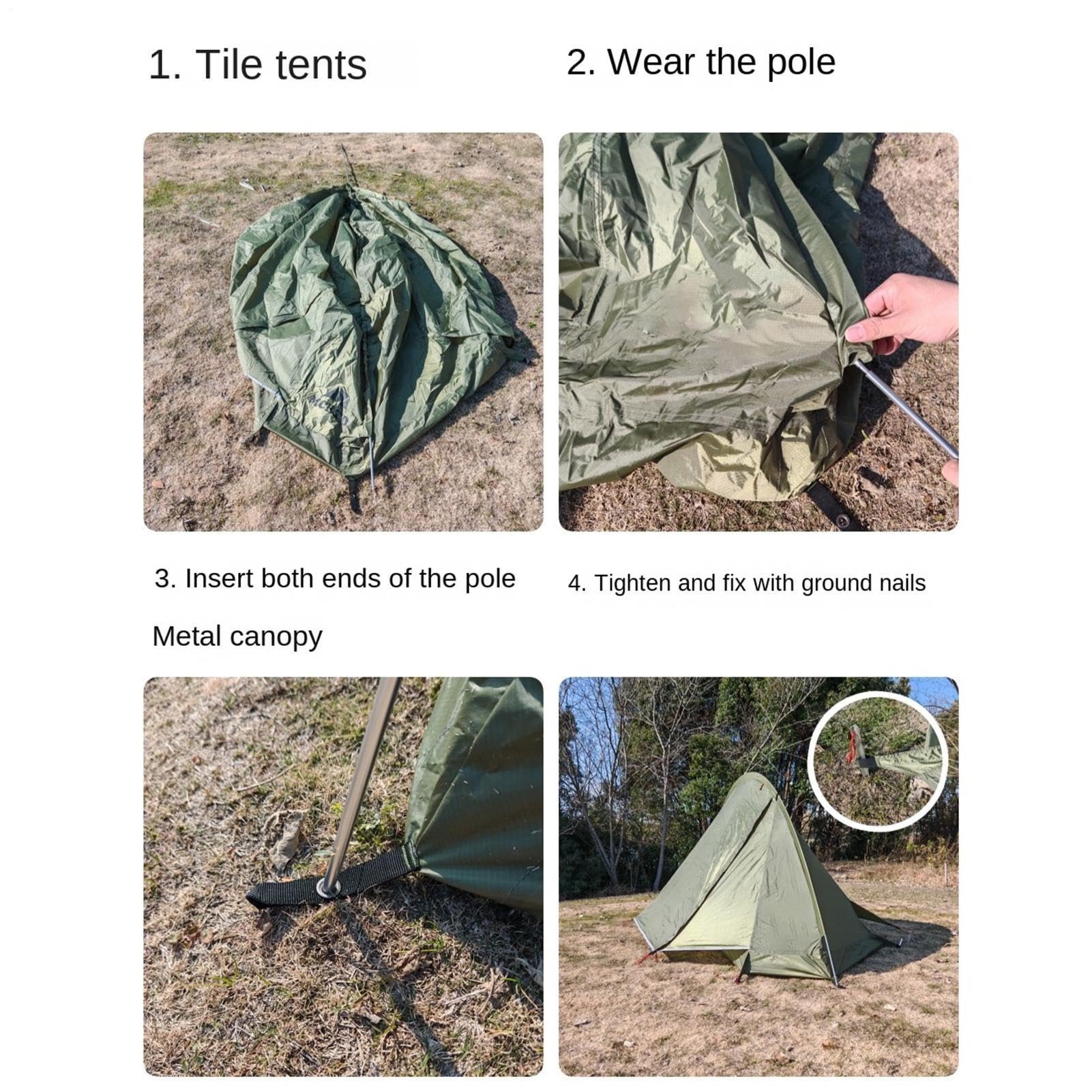 Namiot kempingowy dla 1 osoby | Wodoodporny automatyczny domek do spania | Indywidualny namiot nocny - na podróż, kemping, wędrówki, trekking, wędkarstwo, festiwale, plaża