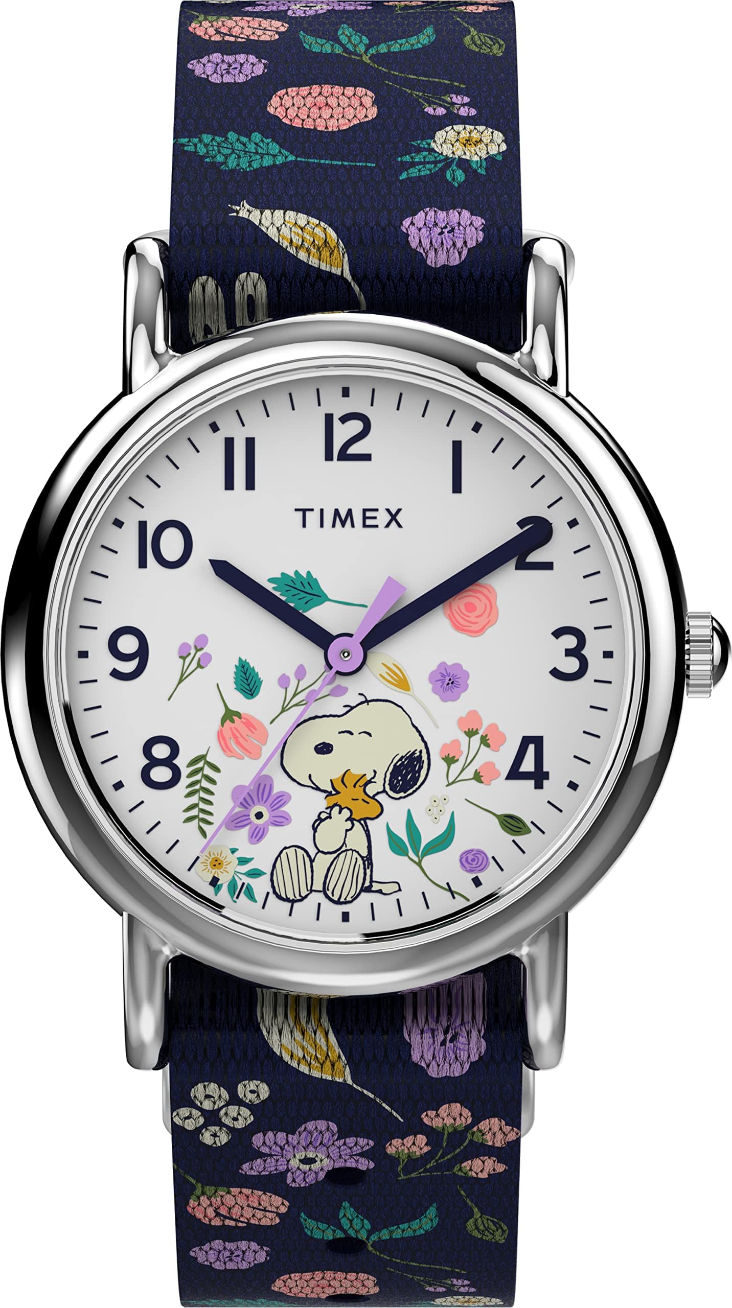 Timex Orologio Analogico Unisex Con Cinturino In Tessuto – Edizione Peanuts Con Snoopy – Cassa 38 Mm, Funzione Indiglo, TW2W19400