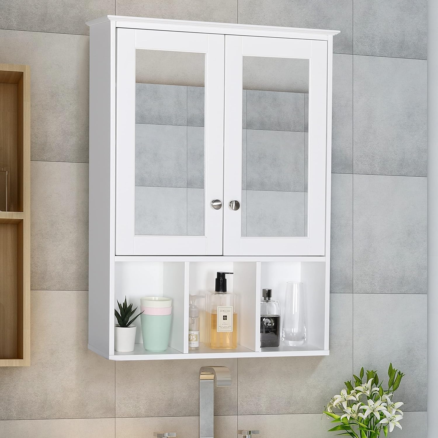 VEIKOUS Bathroom Wall Mounted Large Size, 30.4