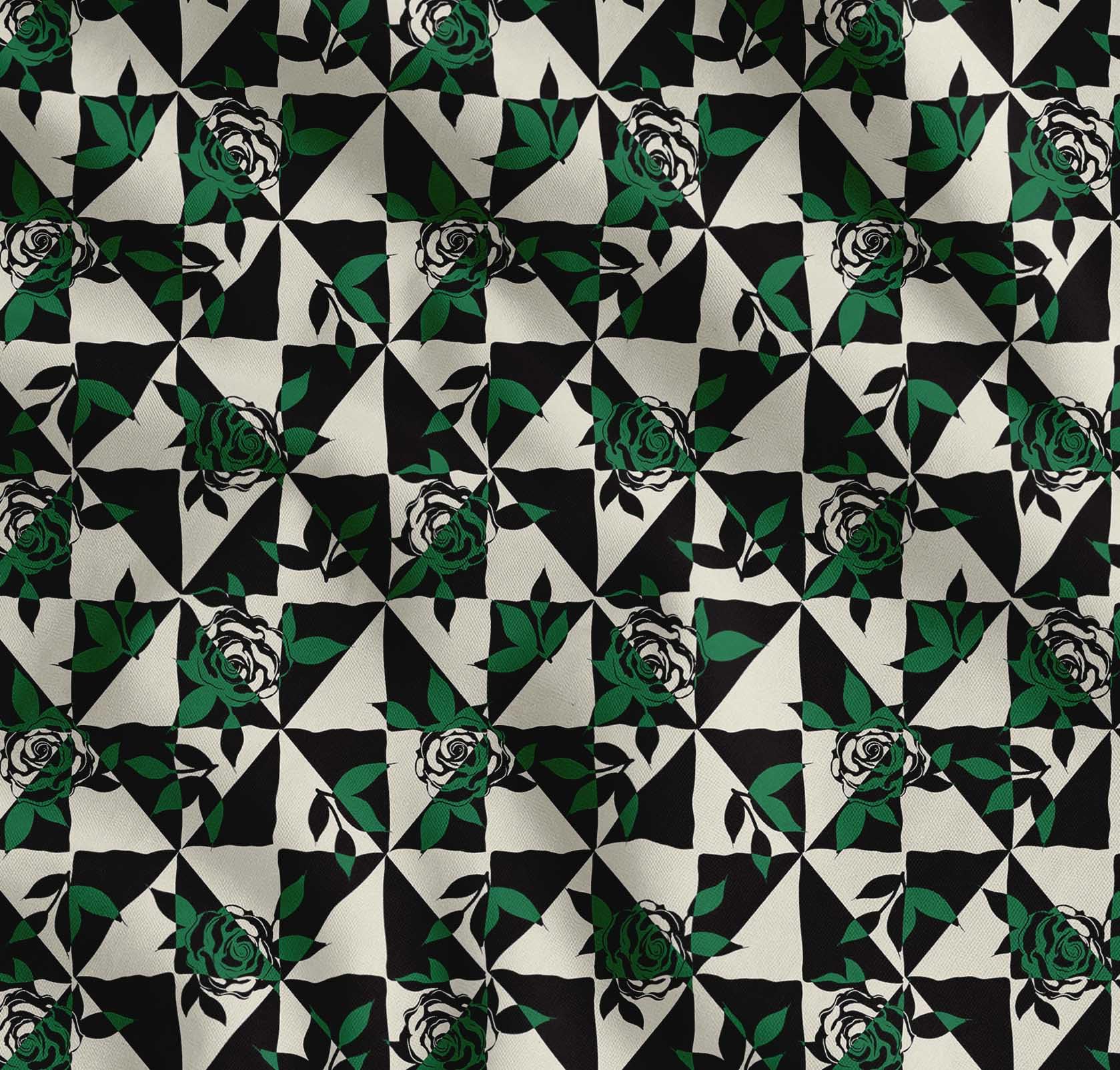 Soimoi Cotton Cambric Fabric - Geometric Print- Black - 56 Inch Wide, Fine Weave Fabric for Sewing Kurtas, Summer Dresses, Crafts, Quilting, Baby Apparel & DIY Projects