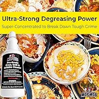 Vista 4 de Limpiador comercial para parrilla y horno, concentrado de 32 onzas, 1 paquete. Solución desengrasante de acción rápida resistente que elimina