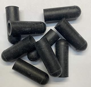 Protection Force Round Cap for 11/32" 8.5mm OD X26 mm Length (Pack of 50) Pipe Post Tube End Cover M9 Screw Thread Protectors Elastic Rubber
