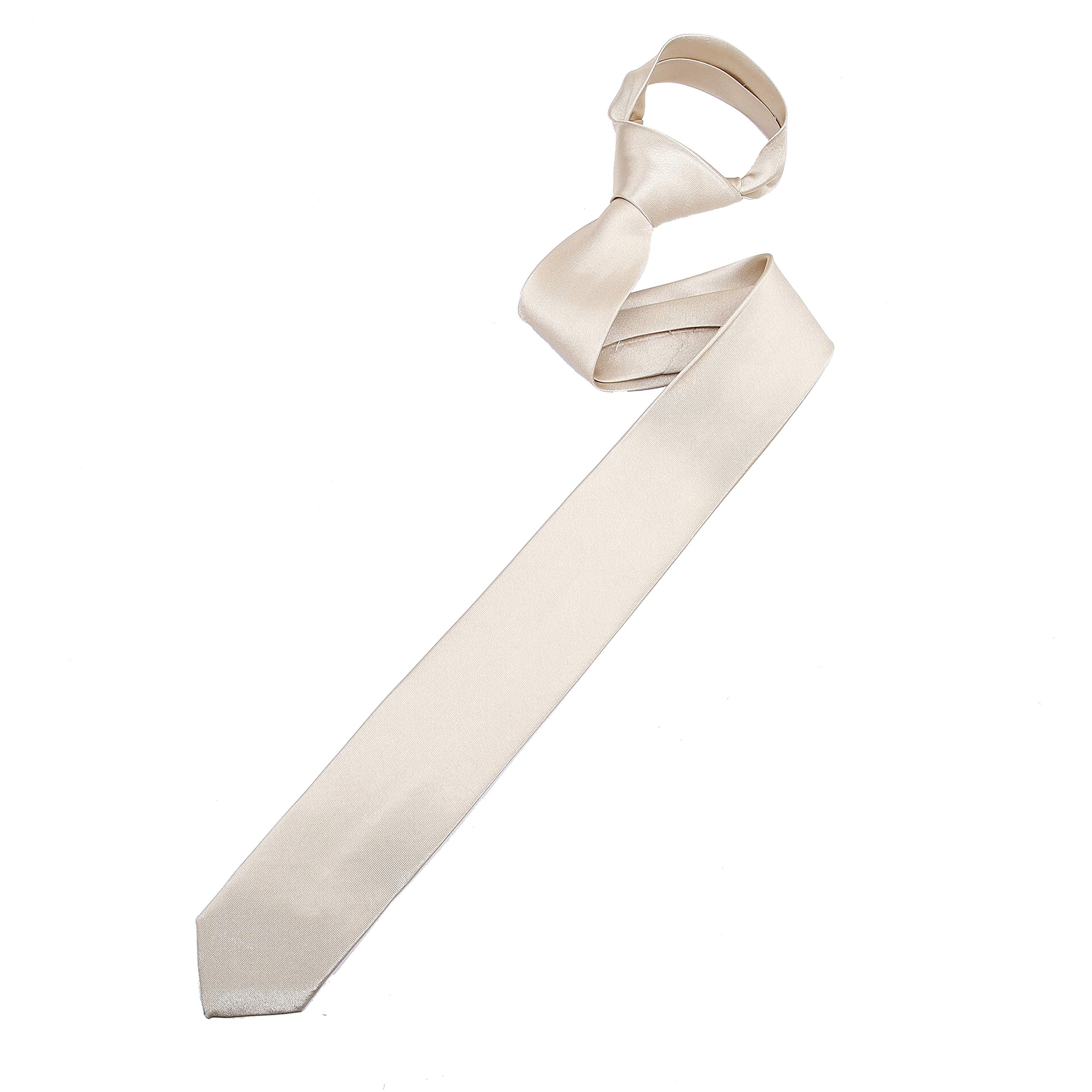 The Tie Company Men's Champagne The Tie Co™ Slim 4.5Cm Plain Satin Tie (Champagne)