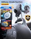 Andobil Support de téléphone de voiture (Bumpy Roads Friendly) Support de téléphonie pour voiture — Mains faciles sans pince universelle — Convient pour le tableau de bord-Vente de pare-brise iPhone Samsung et plus de téléphones