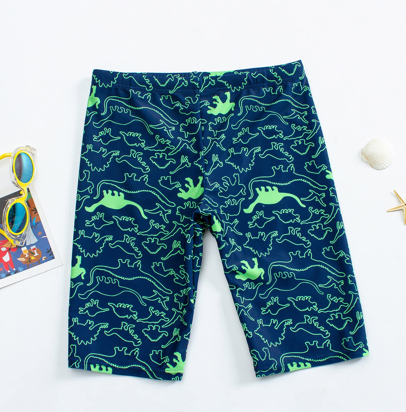 Maeau Boys Swim Jammers Bañador de Secado Rápido con Cordón UPF 50+ Bañador para Niños