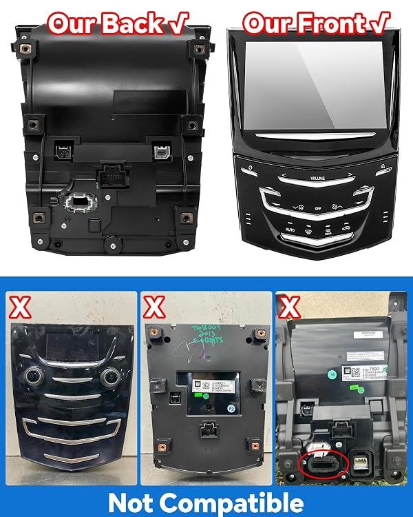 Fit Cadillac CUE System Touch Screen New OEM Replacement with Heated & Cooled Seat Model Compatible with Cadillac ATS CTS SRX XTS ELR 2013-2020 (Heated & Cooled Seat Option) by Quixofiber - Image 6