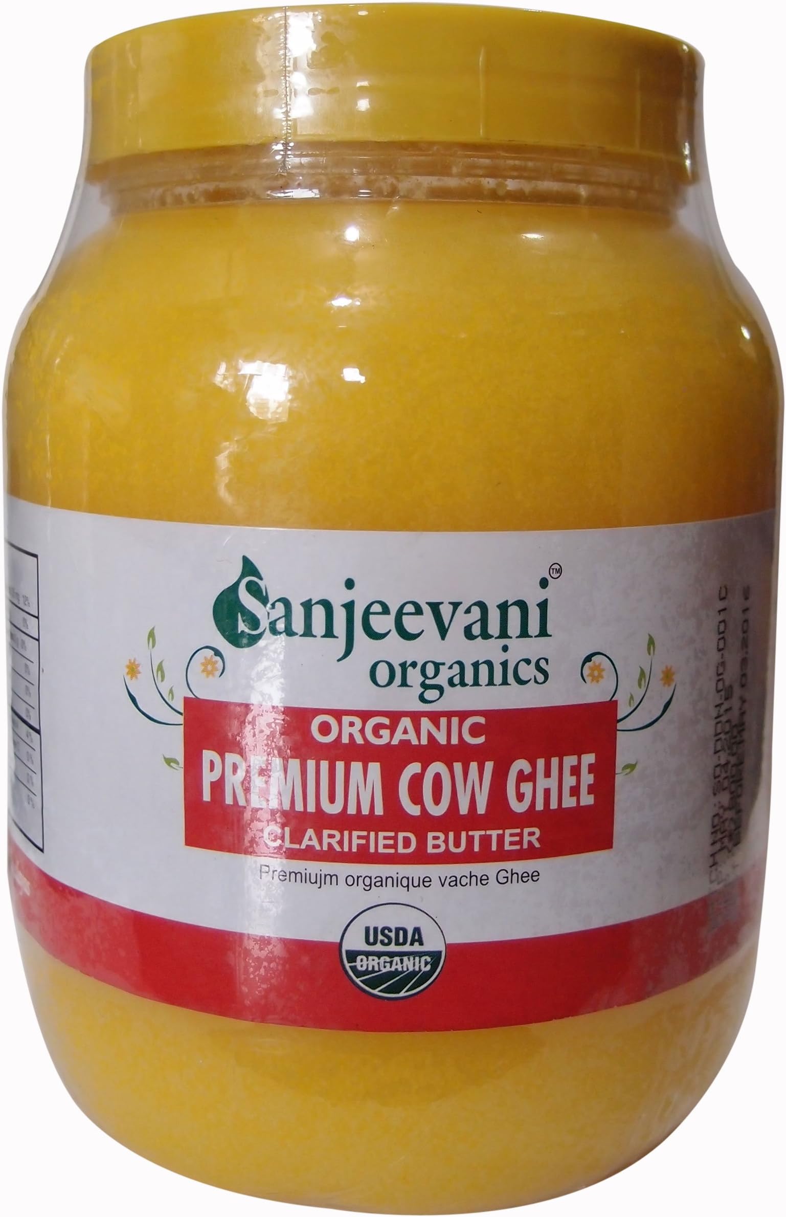 Cow Ghee (USDA Certified Organic) - 100% Pure Premium Desi Ghee - 500ml - with Free Gift Samples and Free Shipping