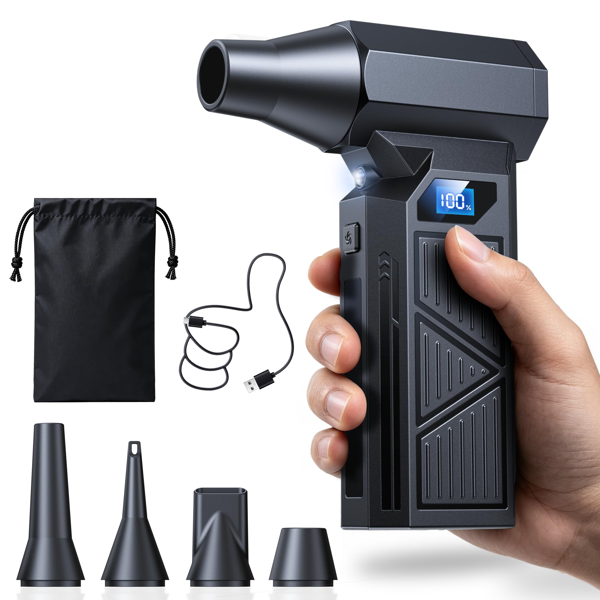 Horumi Compressed Air Duster, 160,000 RPM Brushless Cordless Blower