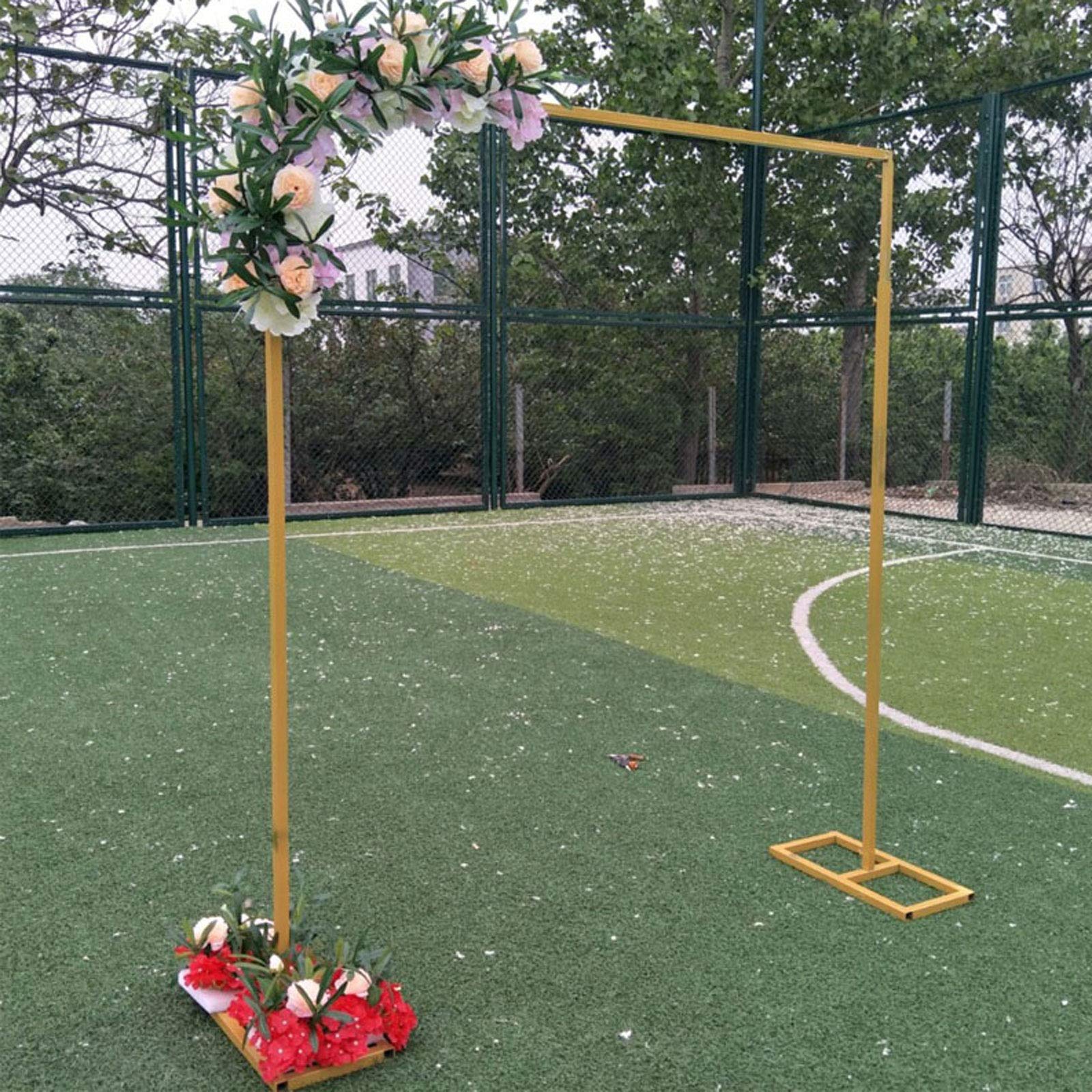 3 m x 3 m, arco per matrimonio, quadrato, rimovibile, per matrimoni, feste, sfondo (oro)