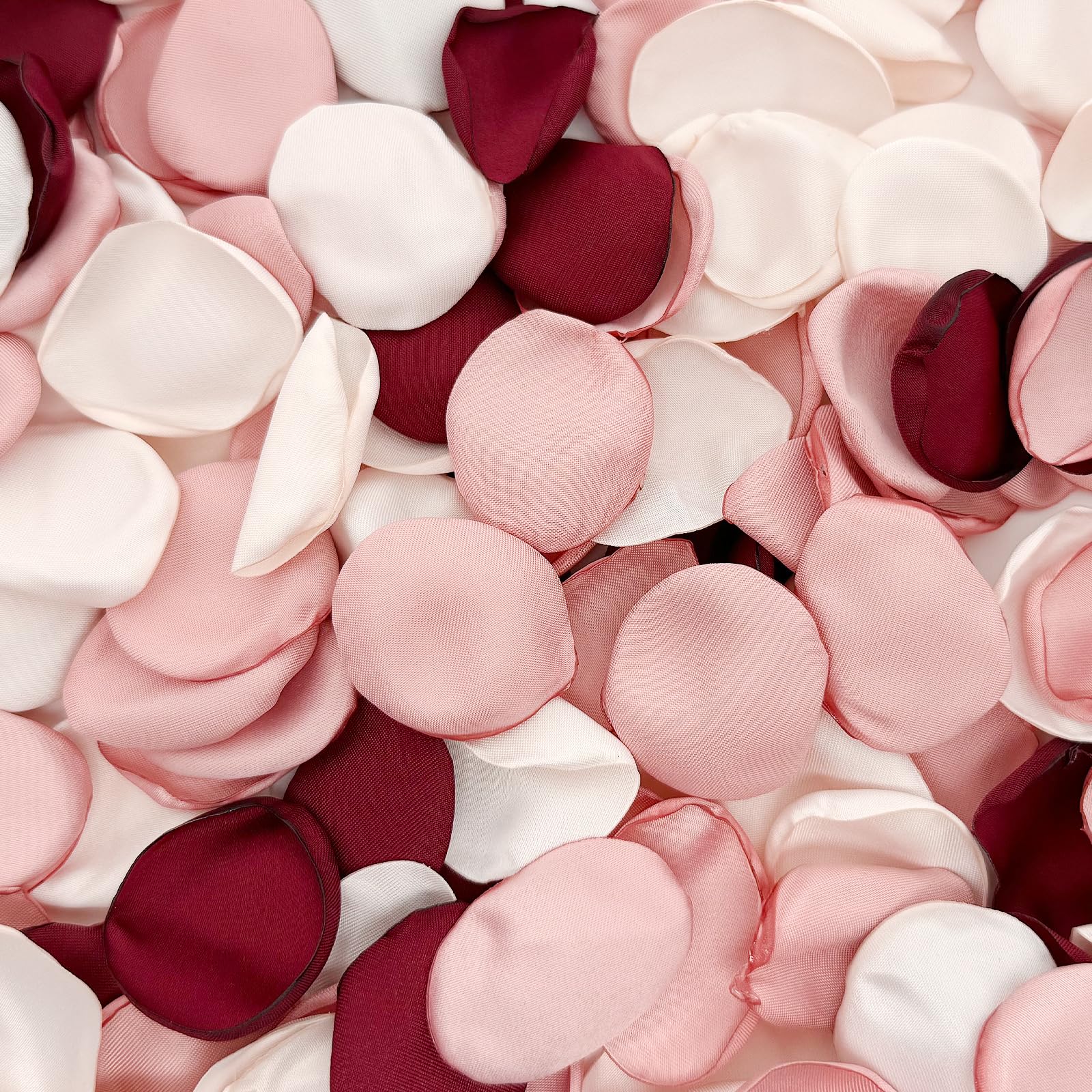 Vsosfiza 200 PCS Rose petals for Wedding,Reusable Silk Petals,Artificial Scatter Petals for Wedding Walk,Valentine's Day,Bridal Showers(Burgundy/Pink)