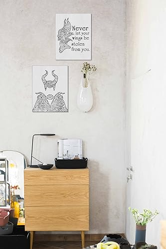 Miniatura 3 de Lienzo decorativo para pared con cita inspiradora de 11 x 14 pulgadas, juego de 2 decoraciones para el hogar, habitación, sala de estar, dormitorio,