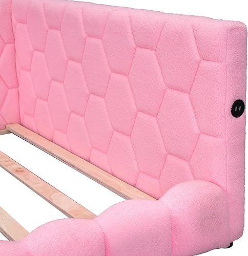 Miniatura 50 de SOFTSEA Marco de sofá cama simple para sala de estar, sofá cama tapizado de tamaño matrimonial con colchón de funda de lino, respaldo y Beige,Beige