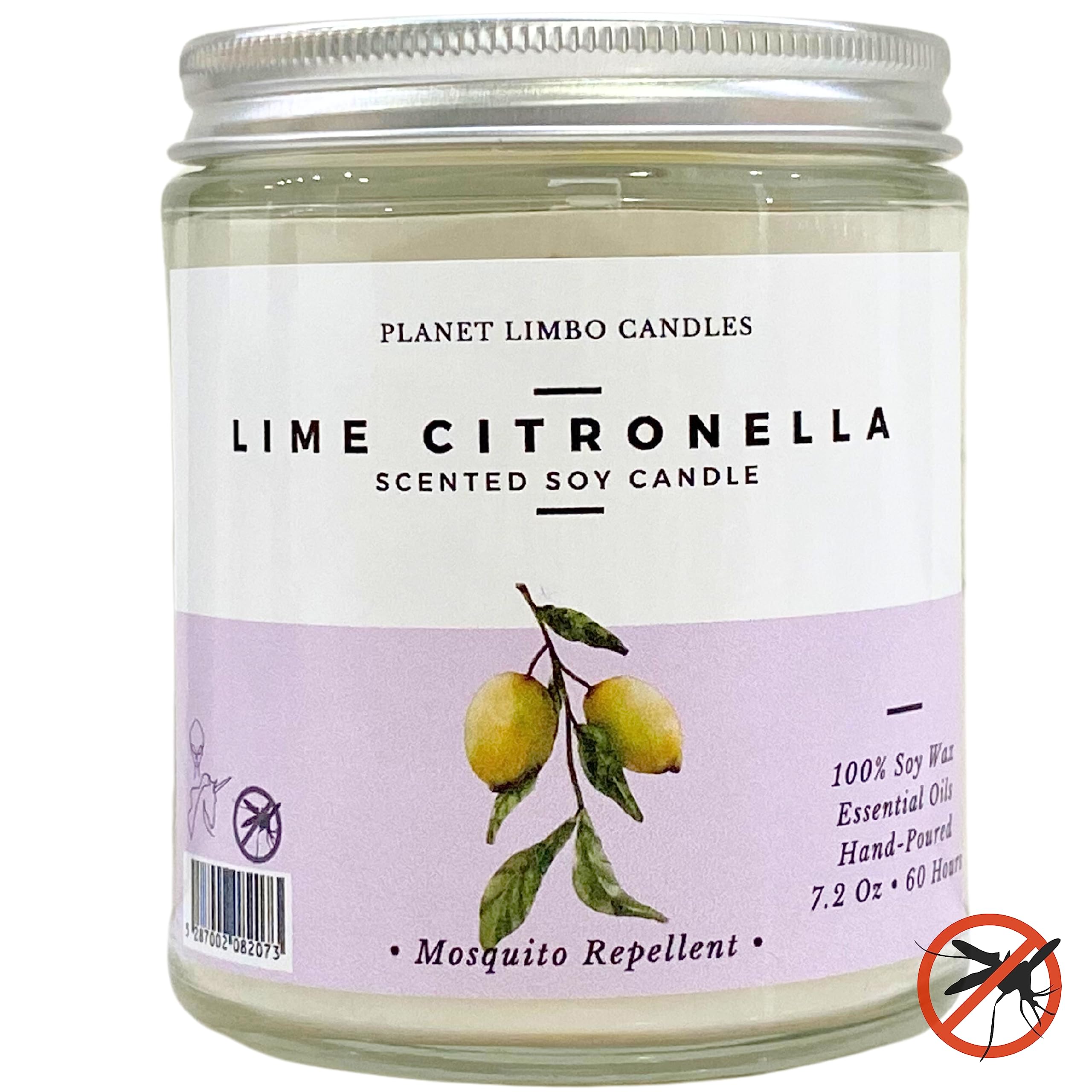 ‘Lime Citronella’ Scented Soy Wax Candle | Magic ‘Mosquito Repellent’ Candle | Zesty Fragrance | Home & Outdoor Candle | Hand-Poured Natural Soy Wax