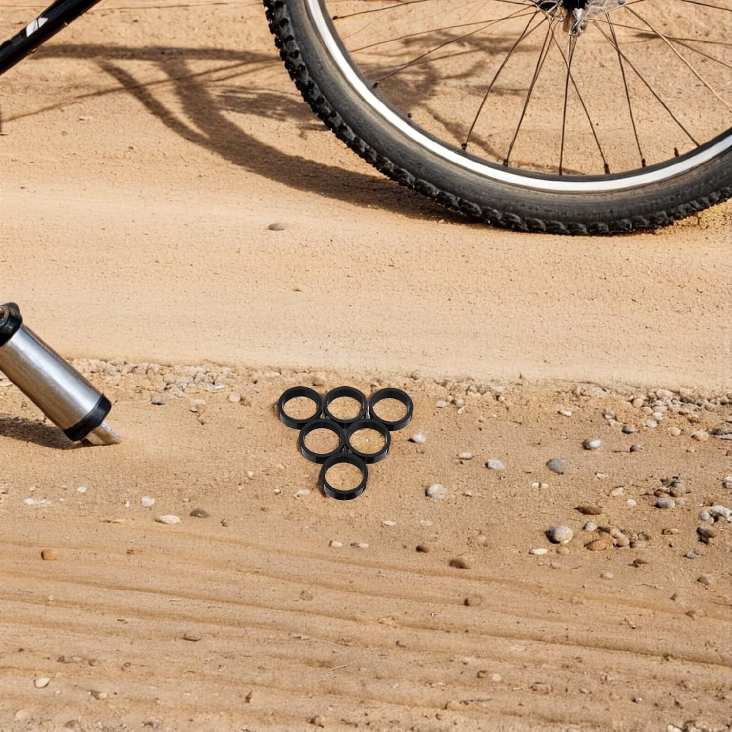 6pcs Carbon Fiber Bike Headset Spacers 10mm Stem Washers for Mountain and Road Bikes Front Fork Stability Cycling Accessories