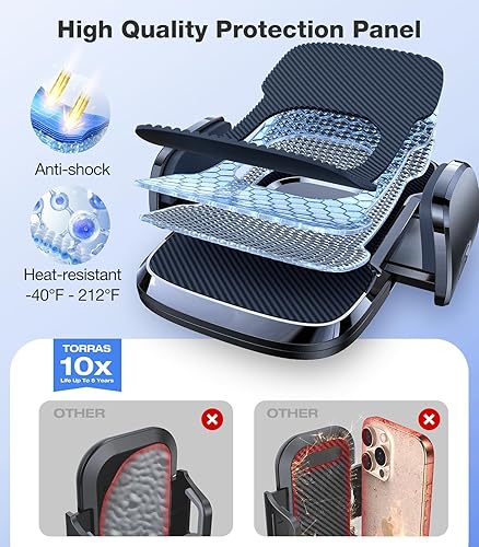 Vista 15 de TORRAS [Ultraduradero] Soporte universal para teléfono celular para automóvil, soporte universal para teléfono de automóvil, ventilación