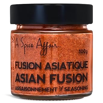 A Spice Affairs Asian Fusion | Savoury, Aromatic & Umami-Rich East-Asian Inspired Seasoning Blend | All-Natural, Non-GMO, Filler-Free | Perfect for Stir-Fries, Noodles, Rice, Veggies & Everyday Cooking | Signature Glass Jar | 100 g 3.5 oz