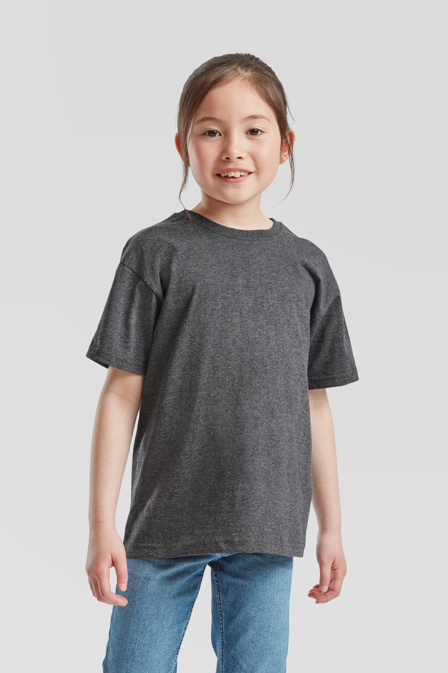Fruit of the Loom Pack de 10 unidades Kids Valueweight T | Camiseta infantil de algodón 100%, resistente, cuello redondo, para escuela y ocio, incluye bolsa de tela MyShirt