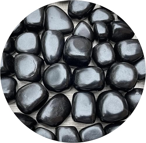 Shungite al por mayor Piedras pulidas, piedra preciosa natural pulida de Shungita, cristales curativos de shungita (Shungita, 1 libra)